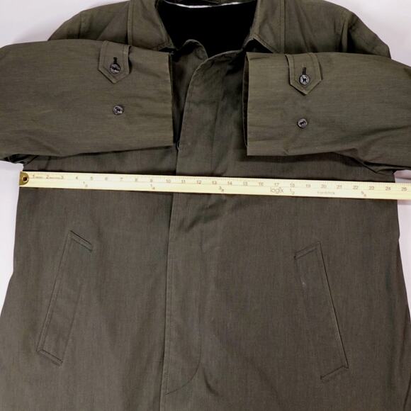 Rare 1950s London Fog Trench Coat Alpaca Mohair Liner Mens 42 Short - Picture 8 of 16